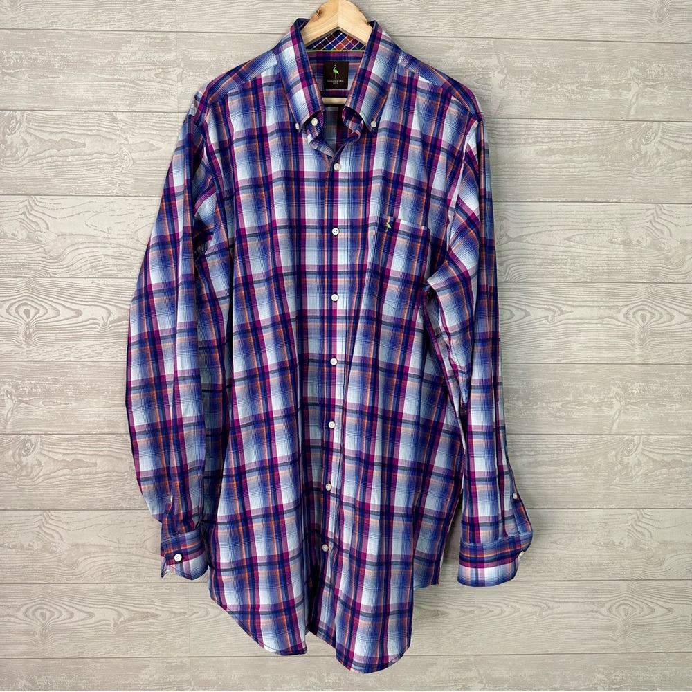 Taylorbyrd Button Down Flip Cuff Plaid Shirt 2xlt - image 2